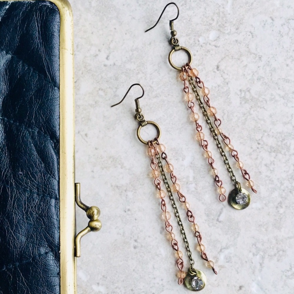 Handmade Earrings Repurposed Vintage Beads Boho